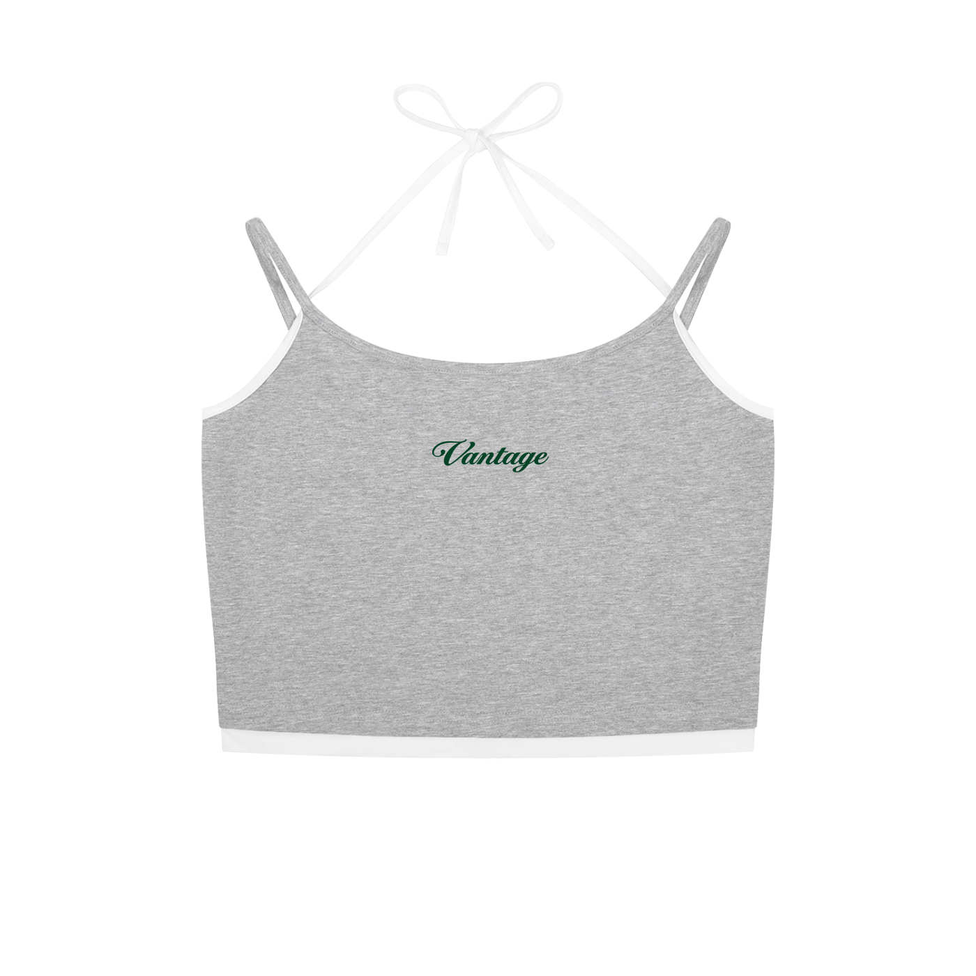 Contrast Binding Halter Tank Top